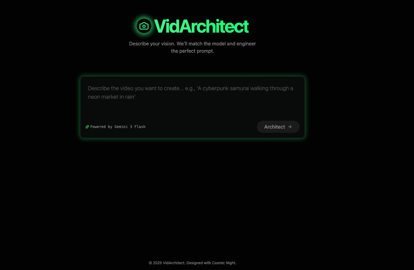 VidArchitect - AI Video Model Selector